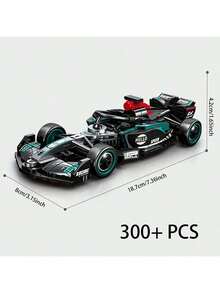 速度冠军 F1 赛车玩具，赛车积木套装，F1 模型赛车套装，可展示或玩耍，成人收藏组装车辆玩具，生日和 F1 粉丝玩具车 - 彩色 - 查看 12