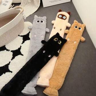 4款图案长条形热水袋，带套，可拆卸橡胶热水袋，柔软外罩，让您在夜晚倍感舒适，缓解背部、颈部和肩部疼痛——冬季温暖圣诞礼物，男女皆宜，可赠送给家人、朋友和爱人。