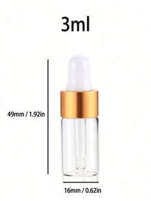 5/10pcs 1/2/3/5mlEssential Oil Glass Dropper Empty Bottle Frosted Sample Vial With Glass Pipette Dropper For Eye Dropper Essential Oil Bottle, Perfume Aromatherapy Cosmetic Container,Glass Essential Oil Dropper Bottles, Empty Clear Glass Liquid Vials With Glass Eye Dropper