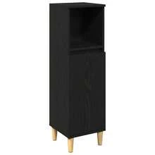 vidaXL Badezimmermöbel Set 3 Pcs Schwarz 60 X 30 X 60 Cm Holzwerkstoff - Schwarz - Übersicht 7