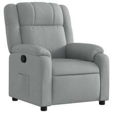 vidaXL Relaxsessel Hellgrau Stoff - Grey - View 2