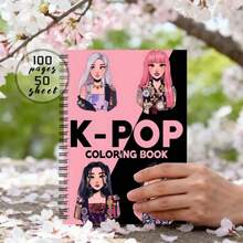 1 cuốn sổ tay tô màu K-Pop, gồm 4 mẫu thiết kế nhân vật hoạt hình độc đáo - Sổ tay xoắn ốc thời trang, phù hợp cho cả nam và nữ, quà tặng sáng tạo, dùng cho văn phòng và trường học - Nhiều màu - Xem 6