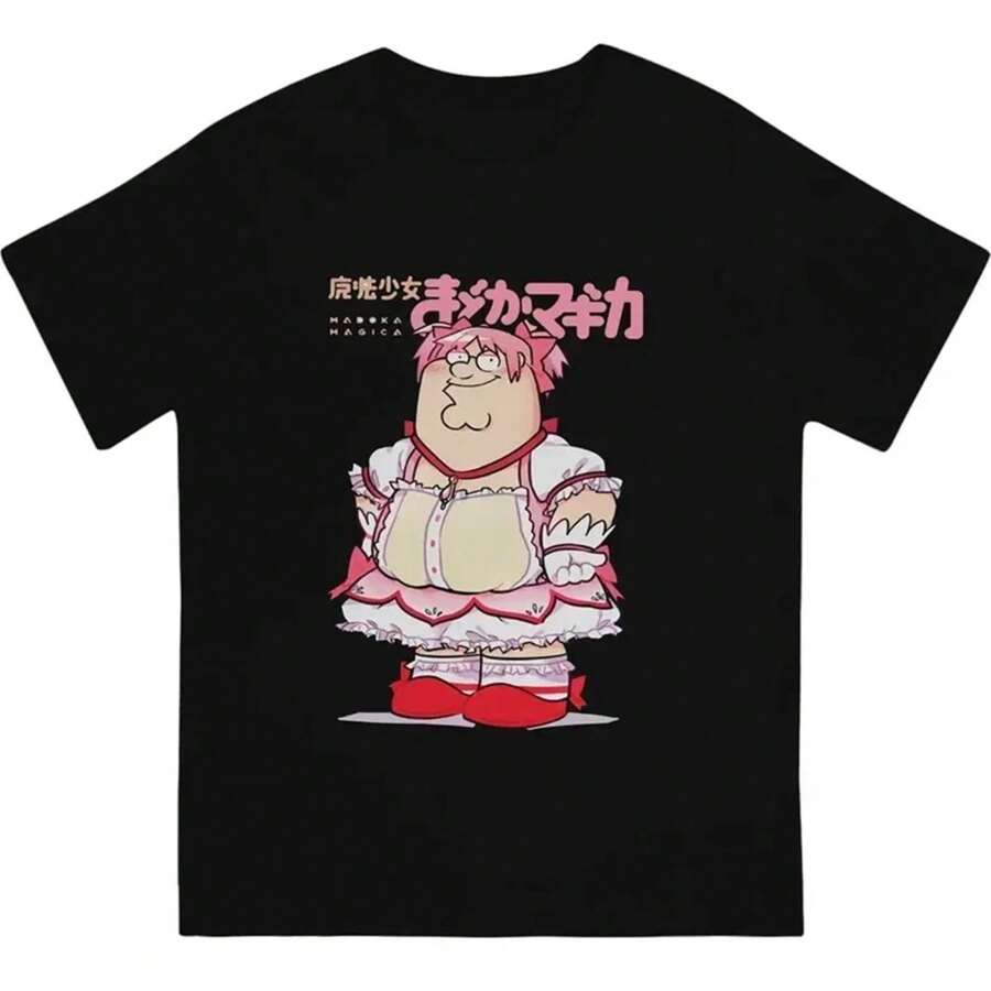 2026New Arrival Mens Clothes Tee Shirt Homme Graphic T-Shirts Men Tshirt For Men Ropa Hombre Funny Magical Girl Classic 70373 - màu đen - Xem 1