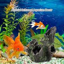 1pc Aquarium Resin Crafts Crystal Shrimp Evacuation House Breeding House Tree Roots Sinking Wood Playhouse Hollow Tree Suitable For Fish Tank Decoration Aquarium Decorations - Multicolor - View 8
