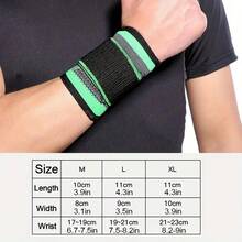 ZKBBO 2pcs Adjustable Wrist Compression Sleeves - Premium Support Wristbands With Hook And Loop Fastener, Black/Green, Suitable For Weightlifting, Fitness And Other Sports Wrist Stabilizer - Unisex - Multicolor - View 10
