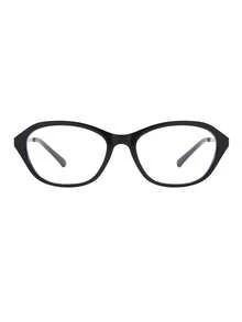 1 Paar Damen Schwarze Katzenaugen PC Rahmen einfarbig minimalistisch Vintage Klarglas Brille