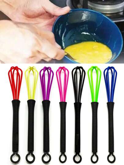 1/3/5/10pcs Manual Egg Beater, Multi-Function Plastic Egg Whisk, Kitchen Egg Mixer, Hand-Held Egg Whisk, Suitable For Cake Baking And Cooking