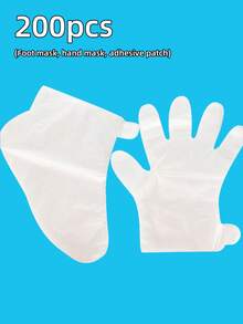 200pcs Disposable Foot Masks And Hand Mask Covers For Home Care, Moisturizing, Waterproof, Transparent, Thickened, Foot Covers - Multicolor - View 10