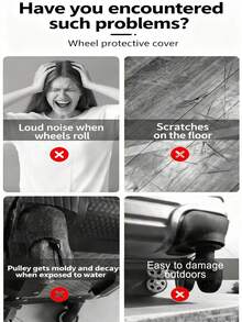 غطاء واقي من السيليكون للعجلات الخاصة بالحقائب والأمتعة، مصمم لتقليل الضوضاء والصدمات، مناسب للسفر والرحلات العائلية والتخييم والعطلات الصيفية والشتوية وأي معدات للعودة - متعدد الألوان 2 - مشاهدة 5