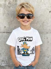 Áo thun tay ngắn cổ tròn in họa tiết hoạt hình cho bé trai - trắng - Xem 6