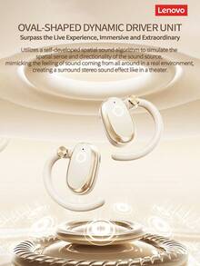 Lenovo EA366 Bone Conduction Bluetooth Headset - Comfortable, No-In-Ear Fit, No Pain After Long Wear, Suitable For Sports And Commuters, Moon Rock White (Compatible With Phones And Laptops) - Moon Rock White - View 9