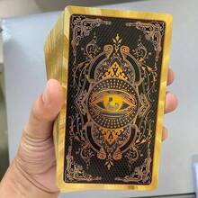 1 Lá bài Tarot bằng nhôm vàng, Thẻ trò chơi trên bàn bằng nhựa chống thấm nước in nóng, Thẻ bài Tarot cho người mới bắt đầu, 78 lá bài Tarot cổ điển với ý nghĩa phong phú, Kích thước 4,72x2,76 inch, Quà tặng lý tưởng cho trẻ từ 14 tuổi trở lên, Chất liệu chính là PET, Bộ bài Tarot hoàn chỉnh bằng nhôm vàng, Thẻ bài Tarot bền, Bộ bài Tarot độc đáo bằng vàng vàng, Trò chơi bói toán, Halloween, Giáng sinh, Phục sinh, Hàng hóa ngày lễ - Vàng - Xem 2