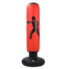 1 Piece 1.6m Adult Young People Universal Fitness Vertical Inflatable Sandbag Boxing Column Inflatable Tumbler Sandbag Punching Bag