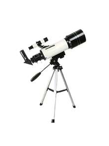 1个高清F30070天文望远镜，150倍变焦专业单筒望远镜，70毫米物镜，手动调焦，含便携式三脚架 - 观星、观月、观鸟的理想之选，露营礼物