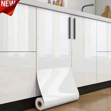 1 Roll Marble White Wallpaper Vinyl Paper Self Adhesive Film Decorative Paper For Wallcovering Kitchen Countertop Cabinets Wardrobe Furniture Iridescent Glitter - White - View 13