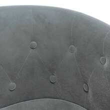 vidaXL Clubsessel Mit Fußhocker Dunkelgrau Samt - Grey - View 6