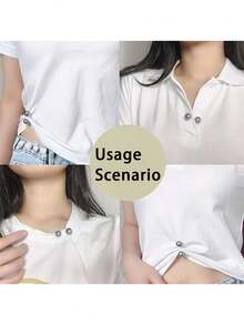 3 Pcs Of Trouser Leg Shortening Pearl Jeans Ankle Clips, Used To Prevent Trouser Legs From Dragging At The Bottom, Anti-Slip Slipper Buckles, Trouser Length Adjusters, Prevent Trouser Legs From Dragging On The Ground, Suitable For Jeans And Trousers, Waterproof, Portable, Wear-Resistant, Shortening Craftsmanship, Corner Knot - Multicolor - View 2