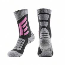 1双冬季滑雪袜，男女通用户外保暖袜 - 加厚徒步雪袜，中筒袜 - 吸湿排汗、耐用、保暖