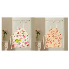 1 pezzo Grembiule con stampa fenicottero e cuore, creativo, divertente e alla moda, grembiule per pulizie domestiche resistente all'olio e facile da pulire, grembiule da cucina, grembiule creativo per la casa