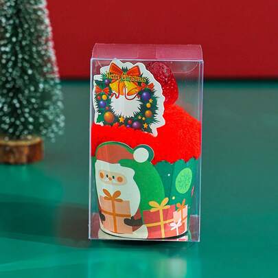 Christmas Hand Towels Creative Cupcake Shaped Soft Water-Absorbing Christmas Towels For Kitchen And Bathroom