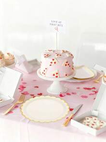 10个/20个/50个装象牙色纸盘，金色箔纸装饰，7英寸/9英寸一次性象牙色扇形纸盘，奶油蛋糕盘，适用于婚礼、婴儿派对、生日、甜点等场合。 - 白色 - 查看 7