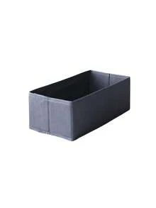 Cajas de almacenamiento de tela no tejida de múltiples piezas, cajas de almacenamiento de ropa interior sin tapa, bolsas organizadoras plegables para almacenar cosméticos, pañuelos, controles remotos, artículos de papelería y otros artículos pequeños, adecuadas para la sala de estar, el dormitorio, el armario, disponibles en varios tamaños - Gris - Ver 9