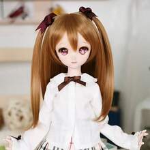 1pc Doll Solid Color Straight Wig, High Temperature Fiber DIY BJD Styling Wig, Short Straight Doll Wig, Black & Multi-Color, 25cm Long, 1m Wide - Multicolor - View 4