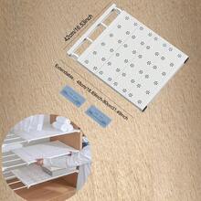 1pc Expandable Shelf, Closet Shelf, Adjustable Storage Rack, Extendable Tiered Shelf, For Cabinet, Wardrobe, Kitchen, Bathroom, No Drilling Required Kitchen Items Kitchen Accessories Kitchen Tools