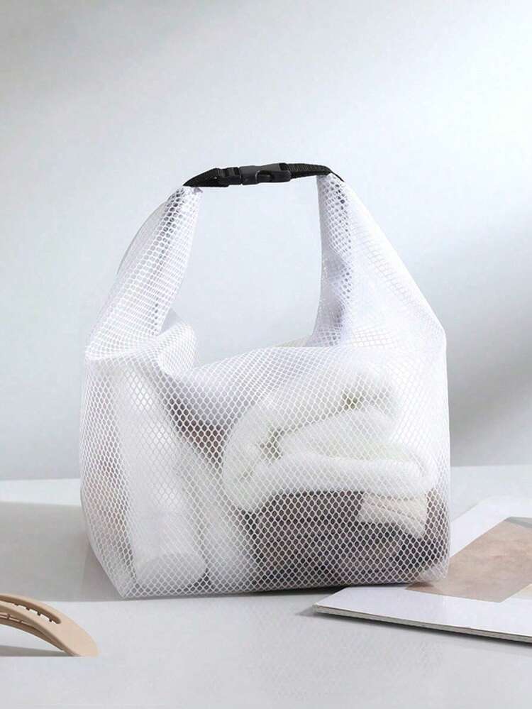 1pc Swimsuit Storage Bag, Small Waterproof Gym Bag, Wet & Dry Separation Bag, Transparent Mesh Cosmetic Bag, Multi-Function Travel Portable Bag, Lipstick & Skincare Organizer Bag, Student Stationery Bag, Mesh Zipper Bag, Travel Cosmetic Organizer Bag,Gifts For Women,Christmas Gifts,Gift Ideas For Women,Room Decor - Multicolor - View 3