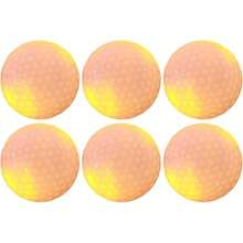 Keenso Pelotas de Golf Luminosas LED de Caucho sintético de 6 Piezas, Atractivas Pelotas de Golf Brillantes para el Entrenamiento Nocturno diurno - Naranja - Ver 10