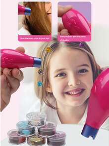 一套蝴蝶亮片发饰套装 - 自粘亮片发贴，带收纳盒，彩色塑料亮片，易于使用，生日和圣诞节礼物，派对装饰，日常造型