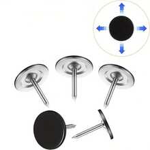 100pcs Decorative Pushpins, Large Head Thumbtacks, Pins, Flat Head Tacks, For Retail Security Tags, Anti-Loss And DIY Decoration - Black - View 5