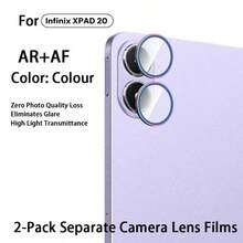 Infinix/Transsion XPad 20 Pro 平板电脑钢化玻璃屏幕保护膜及摄像头镜头膜，高清鹰眼屏幕保护必备品，适用于日常、办公、家用平板电脑，防水防震防摔防刮花。 - 高清膜+炫彩 2 裝 - 查看 3