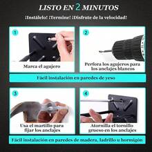 2 Piezas colgador para pared de cochera,ganchos para garaje de alta resistencia,ganchos de cochera de pared con tornillos,óxido,Antideslizantes y con Gran Capacidad de Carga,para artículos voluminosos - 2 - Ver 9