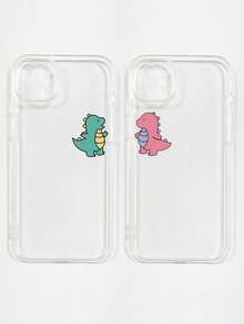 2 piezas Fundas de teléfono transparentes, Fundas de teléfono con dinosaurios, Fundas de teléfono para parejas, Compatibles con , Funda de teléfono, Funda compatible con iPhone 17 Pro Max, Cubiertas, Funda de teléfono linda, Compatible con funda 13, Compatible con funda 15, Compatible con funda 16 Pro Max, Compatible con funda 16, Compatible con funda 14, Compatible con funda 15, Compatible con funda 16 Plus, Adecuado como regalo de cumpleaños, novia, novio o para uso personal - transparente - Ver 29