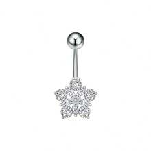 Stainless Steel Belly Button Ring  Micro Inlaid Red Panda Round Small Water Drop Personality Navel Piercing Jewelry - 1#鋼色 - 查看 13