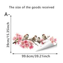 1/2pcs Bird's Nest And Branches Wall Sticker, Removable Self-Adhesive Spring Green Leaves Birds Vinyl Sticker For Living Room Bedroom Kitchen Playroom Nursery - Multicolor - View 11