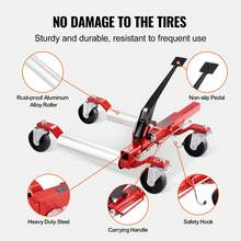 Gato de neumáticos  para vehículos pesados con plataforma rodante y elevador de neumáticos de 1500 lb - 1500 libras - Ver 6