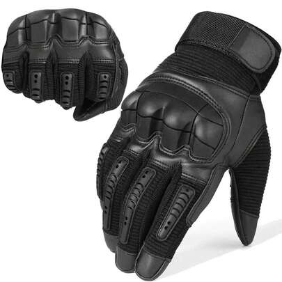 Guantes Motociclista, Guantes tácticos de goma para hombre,con pantalla táctil y protección dura para los nudillos, adecuados para andar en motocicleta, entrenamiento táctico, airsoft paintballetc.