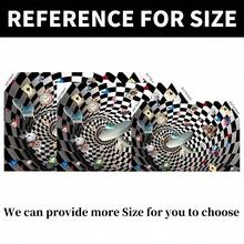 1pc Wonderland Checkerboard Backdrop, Enchanted Tea Party Polyester Photography Background For Parties, Fairy Tale Photo Booth Prop Decorations - Multicolor - View 4