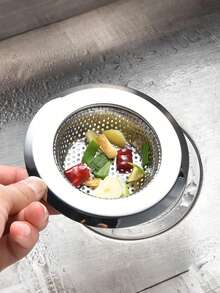 1/2 Stücke Edelstahl Küchenspüle Filter - 4,5 Zoll breite Kante, rostfrei und verstopfungsfrei Essenssammler, einfach zu reinigen, Abflussfilter installieren, Ordnung im Haushalt