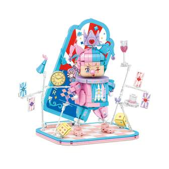 豪华扑克牌国王皇后童话小镇积木模型，拼装玩具装饰礼品，降临节日历，圣诞节，万圣节，趣味礼物，创意扑克牌积木拼图玩具，收藏装饰品，生日礼物，节日礼物