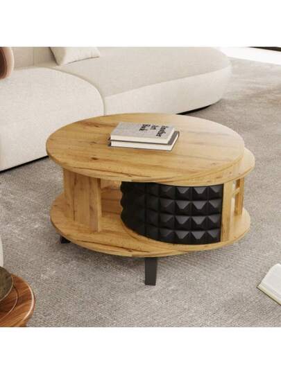 Couchtisch, Drehtisch, Beistelltisch Mit Versteckter Interner Ablage view 4