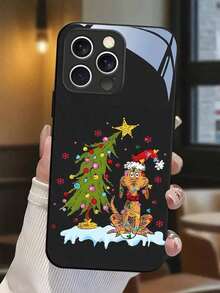 Cartoon Dog Phone With Glass Texture. Suitable 17, 16, 15, 14, 13, 12, 11, Pro Plus, And 25/24/23/22/21/ULTRA/PLUS/FE/Able-Pri71/56/55/54/53/52/36/35/34/26/25/23/16/15/14/13/06. Tailor-Made Phone Fashionable Perfection..Accessories. - 彩色 - 查看 3