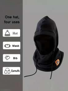 1 szt. unisexowa zimowa kominiarka – wiatroszczelna, ciepła maska na twarz i regulowany ściągacz do jazdy na nartach, motocyklu, pieszych wędrówek – do aktywności na świeżym powietrzu w chłodne dni (czarno-szaro-biało-różowa), kominiarka narciarska, akcesorium do sportów zimowych, elastyczna tkanina - Wielokolorowe - Zobacz 10