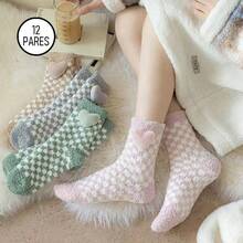 Calcetines de invierno de multicolor térmico grueso para mantener el calor para mujer. - Multicolor - Ver 6