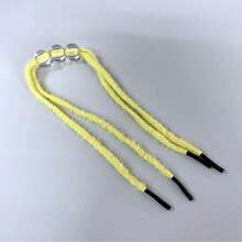 1 Set Magic Trick Props - 2 Ropes & 3 Beads, Magic Rope, Magic Beads, Silk Escape, Close-Up Magical Trick, Suitable For Magic Performance Interaction - Yellow - View 3