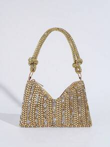 Neue mit Strass verzierte Abendtasche, elegante Handtasche für Partys, Hochzeiten, formelle Anlässe, europäischer und amerikanischer Stil, raffinierte Abendgarderobe Tasche, modische Handtasche