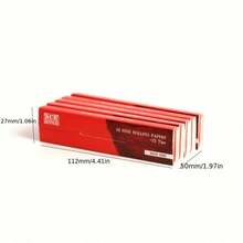 32 pezzi/confezione Cartine per sigarette a spirale non candeggiata che bruciano lentamente da 110 mm con scheda di carta, rosso