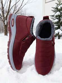 FZY New Women's Outdoor Sports Walking Shoes, Comfortable, Soft, And Non-Slip Women's Casual Flat Snow Boots, A Top Choice For Work. Zapatos Deportivos Mujer, Women's Walking Shoes. Women's Snow Boots, Women's Sneakers, A Top Choice For Thanksgiving And Christmas.Essential Easter Outfits - Đỏ - Xem 2